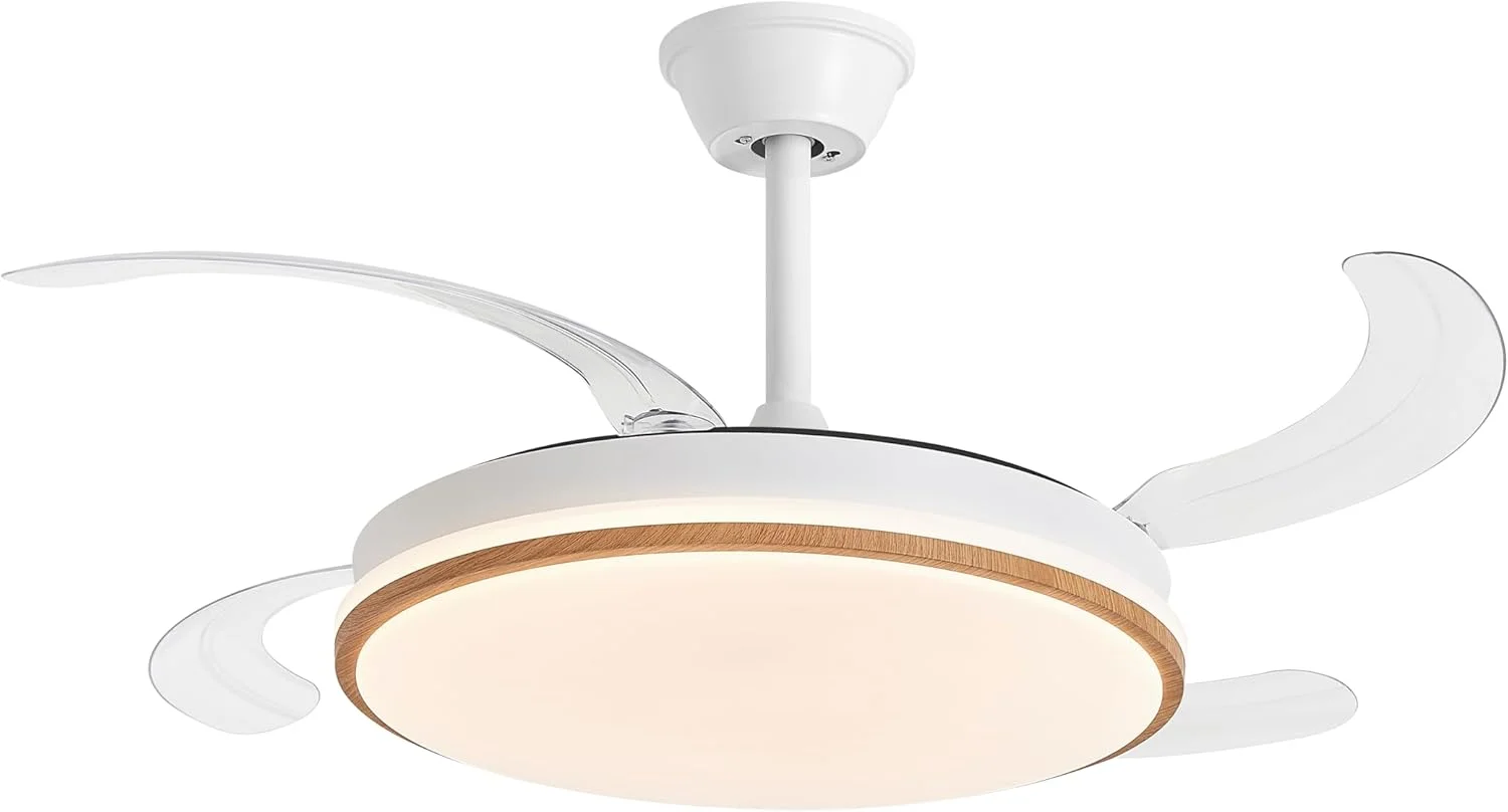 DUPI COSMOS ventilador techo nórdico detalle madera aspas retráctiles
